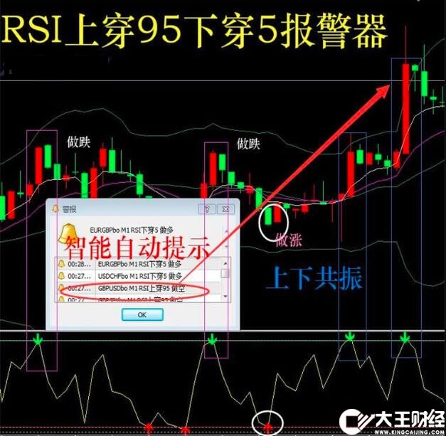RSI極限反轉(zhuǎn)報(bào)警MT4指標(biāo)外匯恒指二元分析模板看盤下載