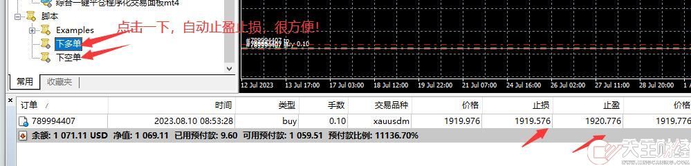 外匯MT4下單小腳本,帶止盈止損